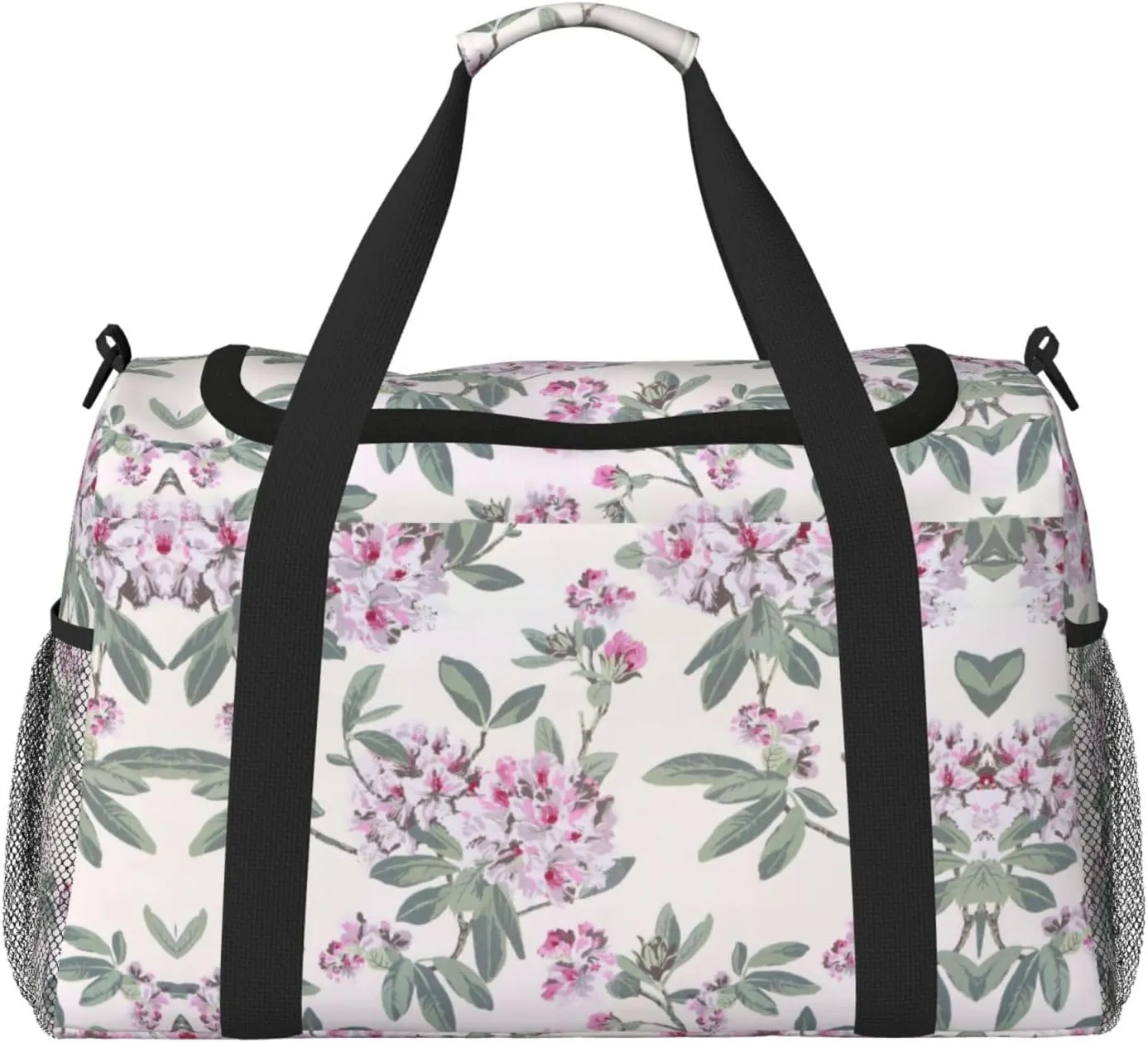 dusky rose print Large Canvas Travel Duffel Bag Weekender Bags for Women Overnight Bag Carry On Tote Bag