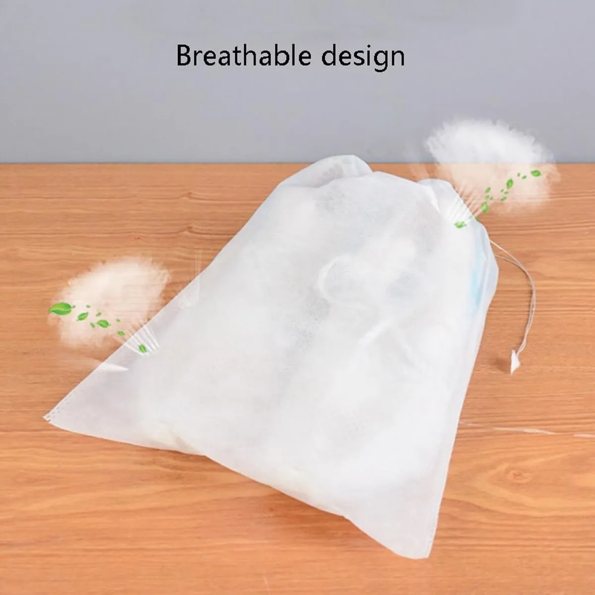ECYC 12.6x18.9 inch 40 Pcs Shoes Dust Bags, Non-Woven Fabric Storage Pouches Breathable Drawstring Dust Covers for Handbags, Shoes, Purses