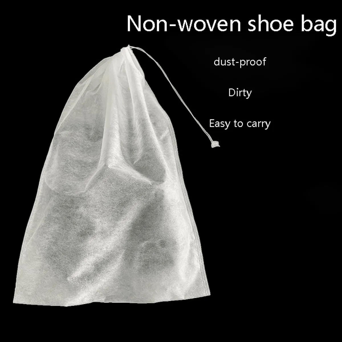 ECYC 12.6x18.9 inch 40 Pcs Shoes Dust Bags, Non-Woven Fabric Storage Pouches Breathable Drawstring Dust Covers for Handbags, Shoes, Purses