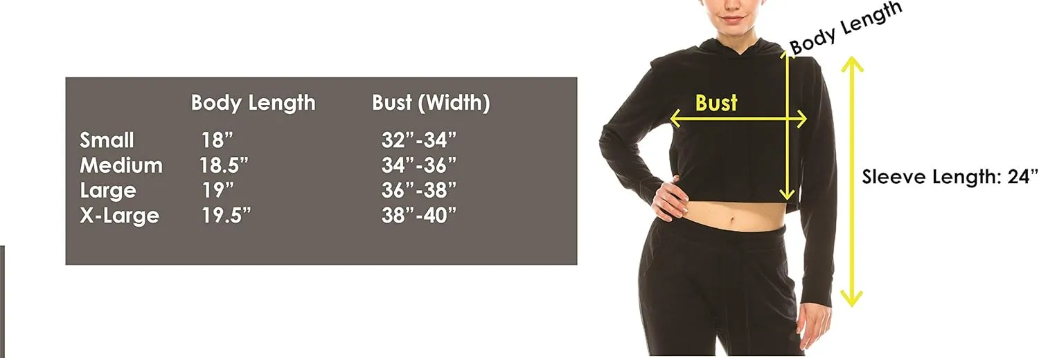Eevee Women's Casual Crop Hoodie Sweatshirt - Long Sleeve Cute Cropped Plain Workout Drawstring Hooded Pullover Top…