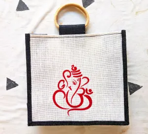 Elegant Jute Wedding Favor Bags with Black Color Personalized Jute Bags for a Memorable Wedding Celebration