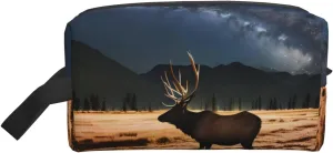 Elk in the meadow Storage Bags - Travel Toiletry and Makeup Bags, Unisex, Daily Use, Small Items Storage