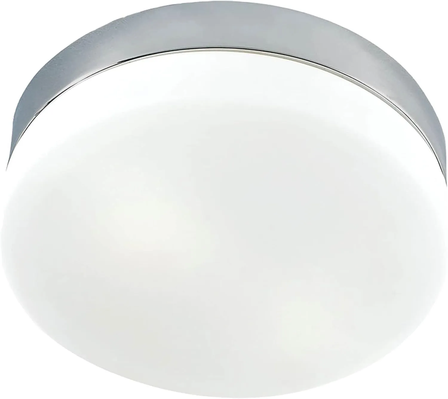 Elk Lighting FML1050-10-16M Disc LED Large Flushmount Opal Glass/Satin Nickel Finish Flush Mount, Metallic Grey