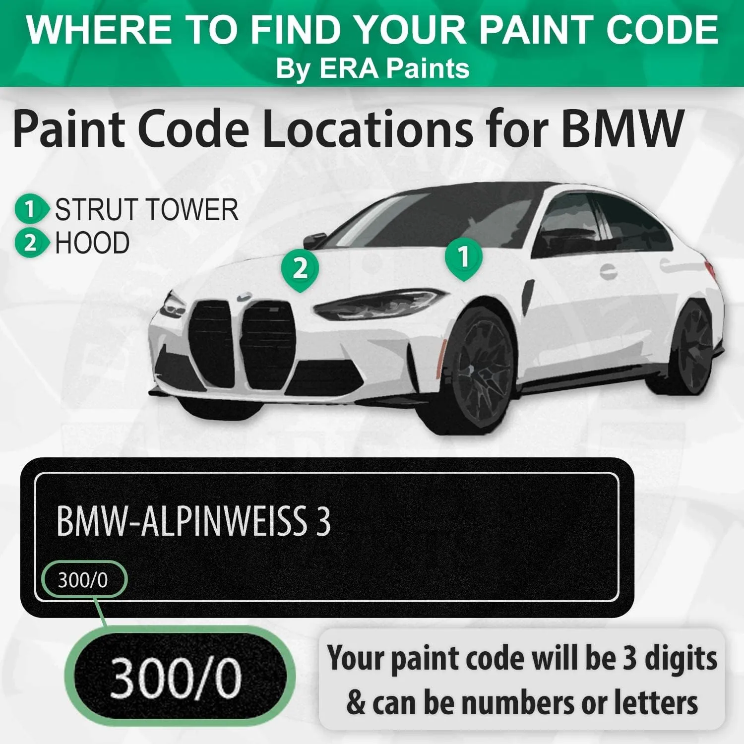 ERA Paints P9H/R94 - KITH Green Metallic for BMW Exact Match Automotive Spray Paint Spray - Pro Kit w/ 2K 3680061 Clearcoat