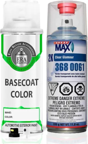 ERA Paints PRP/JRP - Deep Cherry Red Crystal Pearl for DODGE Exact Match Automotive Spray Paint Spray - Essential Kit w/ 2K 3680061 Clearcoat