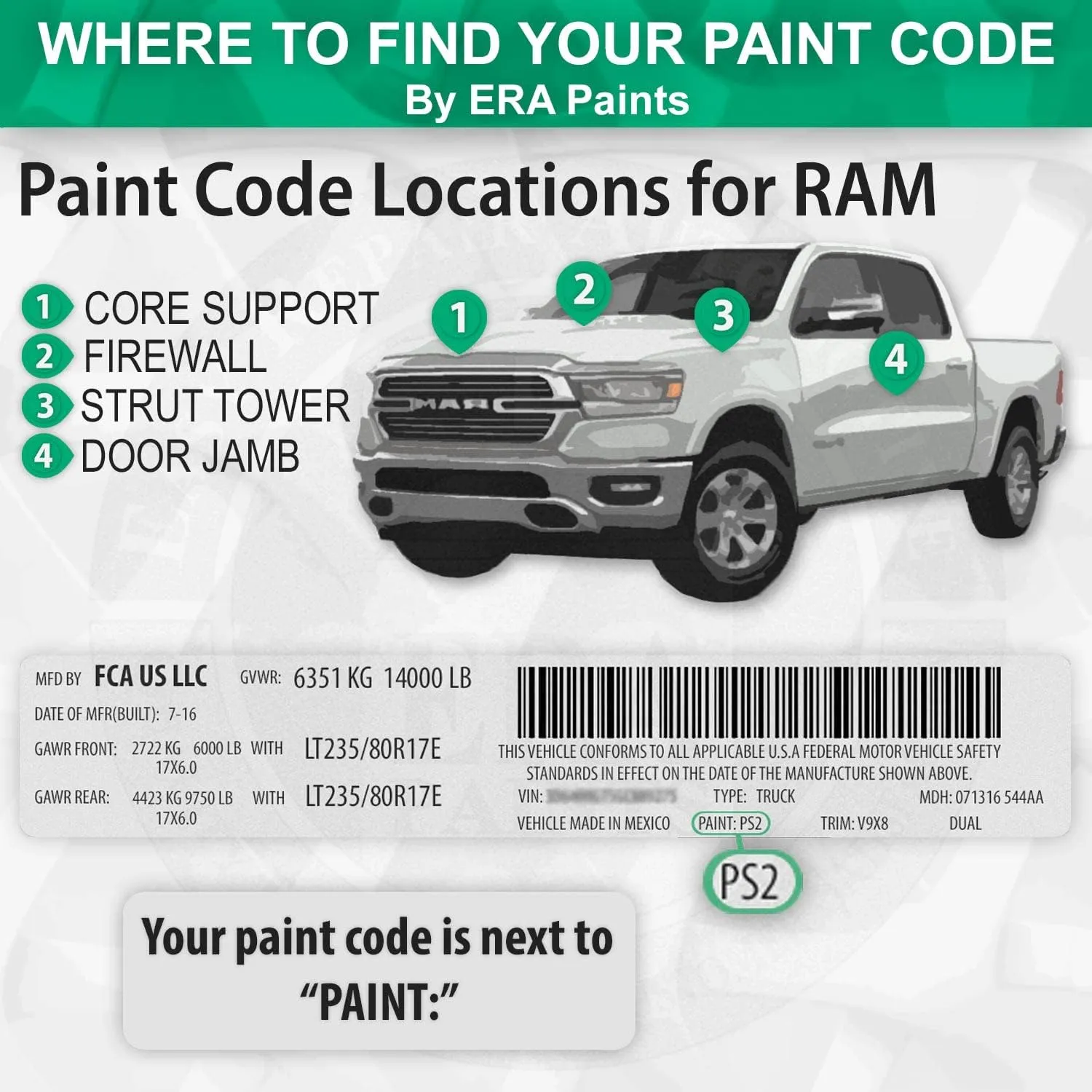 ERA Paints PRP/JRP - Deep Cherry Red Crystal Pearl for RAM Exact Match Automotive Spray Paint Spray - Pro Kit w/ 2K 3680061 Clearcoat