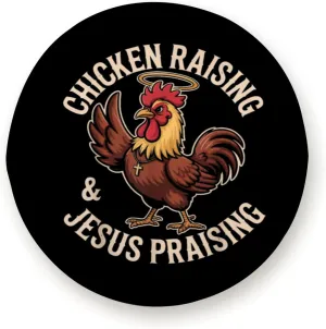 Faith Chicken Raising Jesus Praising Farm for Trailer Rv SUV Truck Camper Travel Trailers Accessories 14" 15" 16" 17"