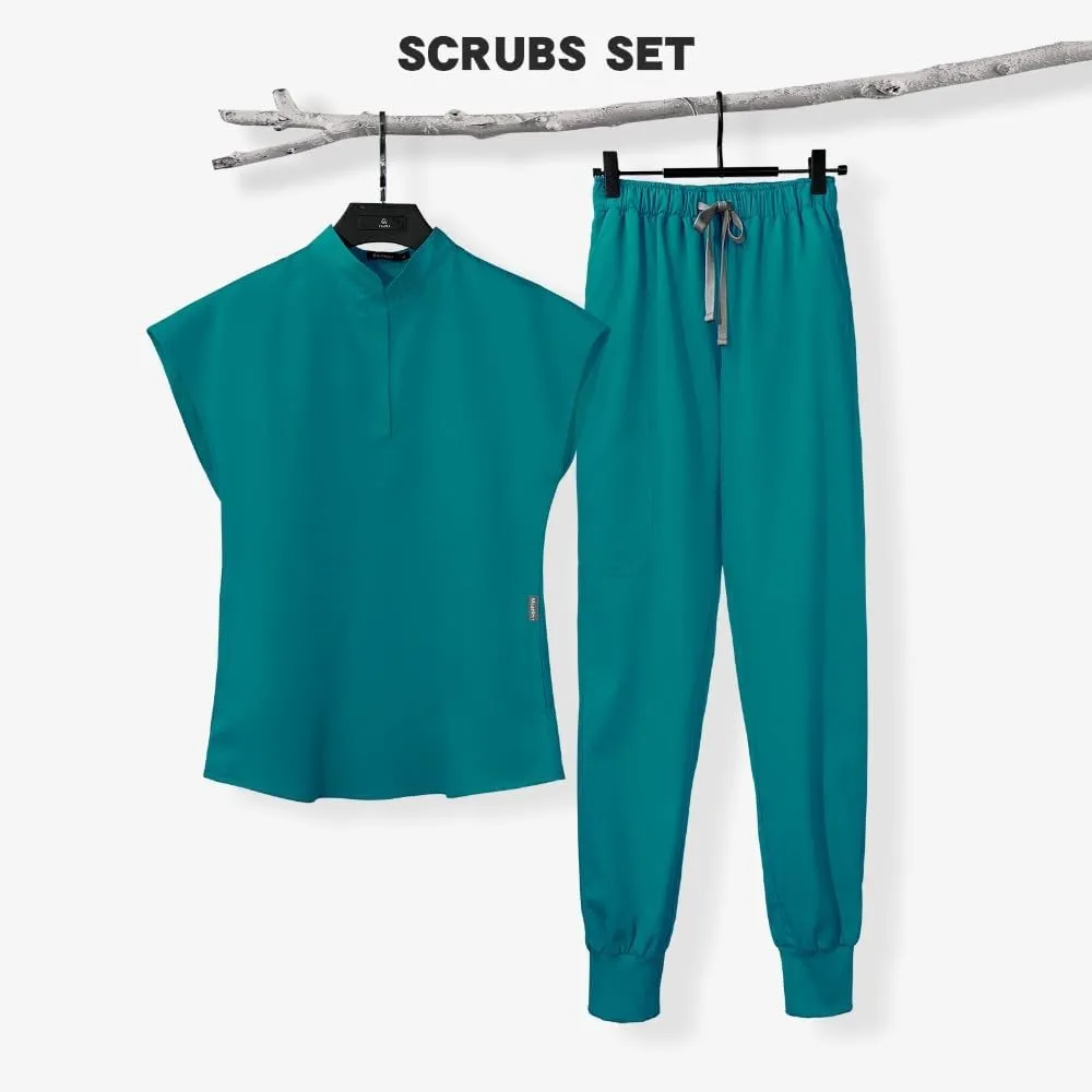 Fashionable and Casual Elastic Men's Hand Clothes Suit Summer Solid Color Thin Doctor Nurse Workwear