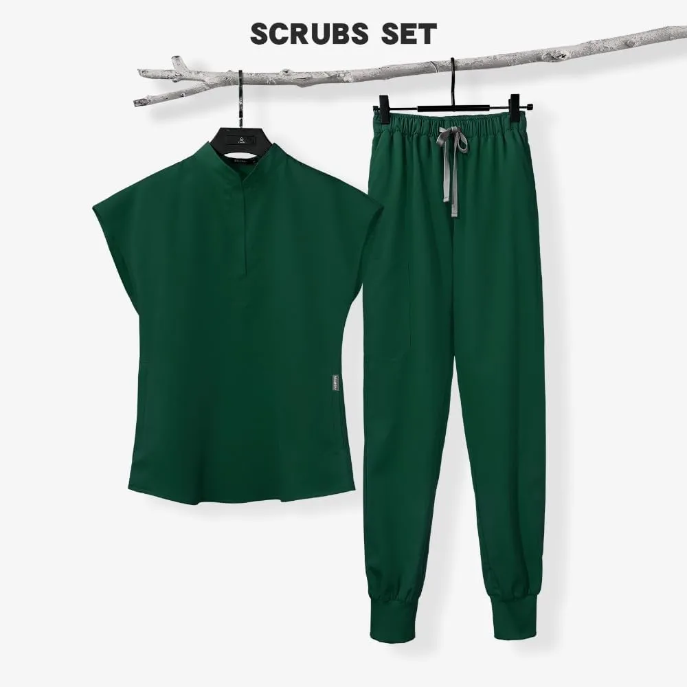 Fashionable and Casual Elastic Men's Hand Clothes Suit Summer Solid Color Thin Doctor Nurse Workwear
