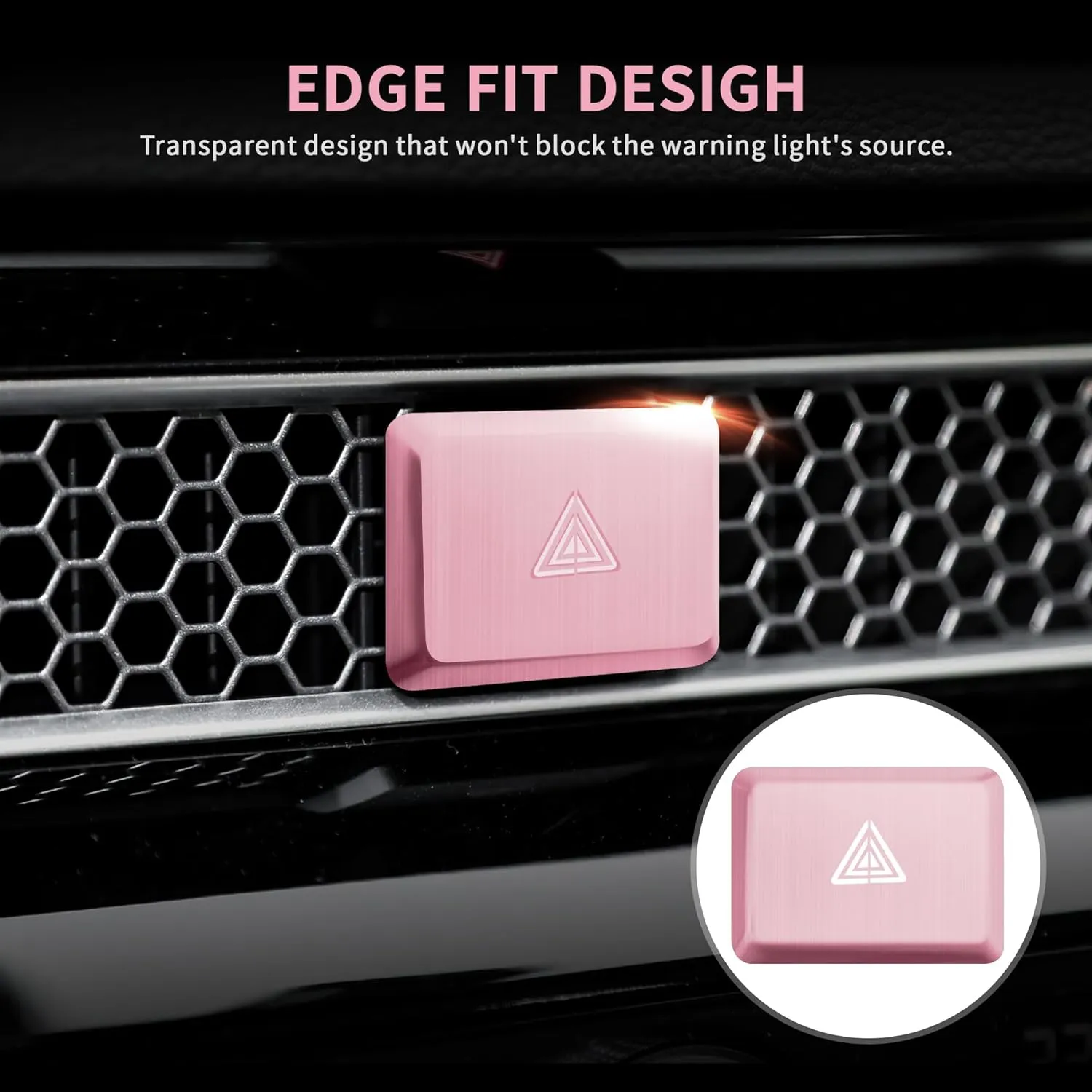 for Honda Civic Accessories 2025 2024 2023 2022, for CRV 2025 2024 2023, for Acura Integra 2025 2024 2023- Warning Light, A/C, Air Vent, Radio, Push Start Button Knob Cover/Ring 11pcs (Pink)