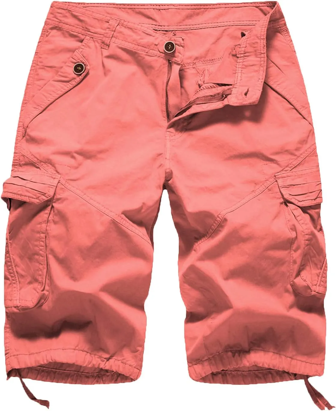 FOURSTEEDS Women's Casual Fitted Multi-Pockets Camouflage Twill Bermuda Cargo Shorts