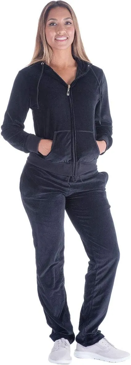 Gary Com 2 PCS Outfits Women's Fleece Sherpa Lined Sweatsuits Long Sleeve Hoodie and Sweat Pants Winter Warm Tracksuit Set