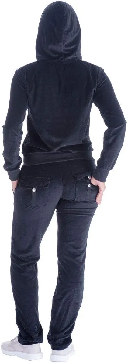 Gary Com 2 PCS Outfits Women's Fleece Sherpa Lined Sweatsuits Long Sleeve Hoodie and Sweat Pants Winter Warm Tracksuit Set