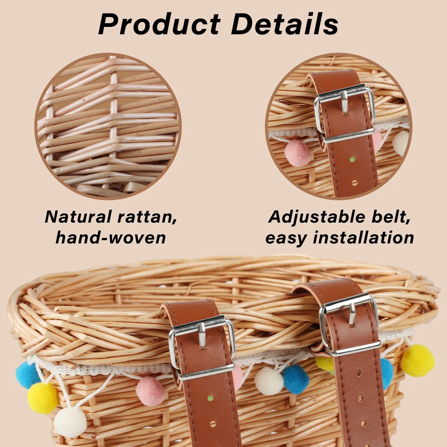 Glerc Kids Bikes Basket for 12"-18"