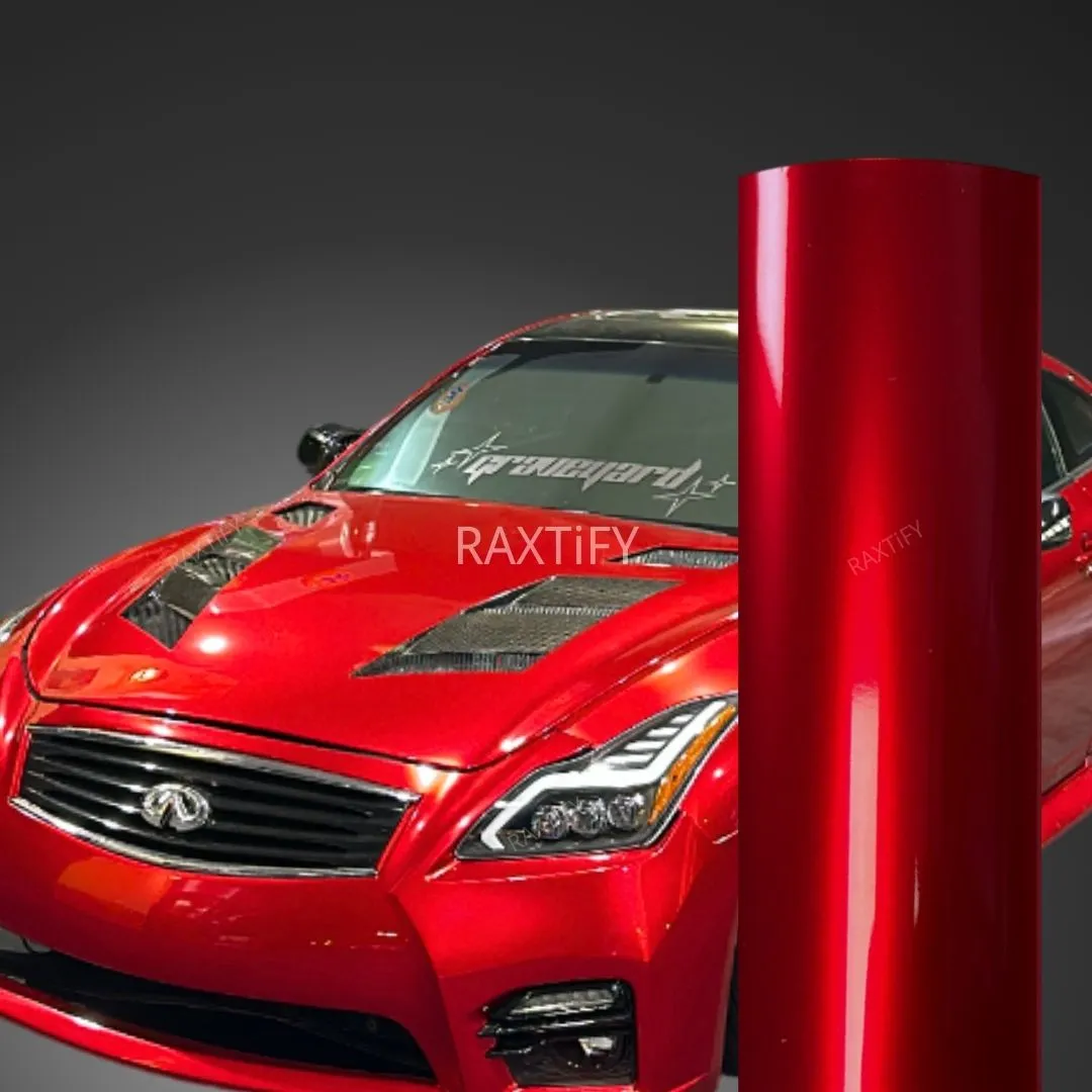 Gloss Metallic Gem Red Vinyl Wrap