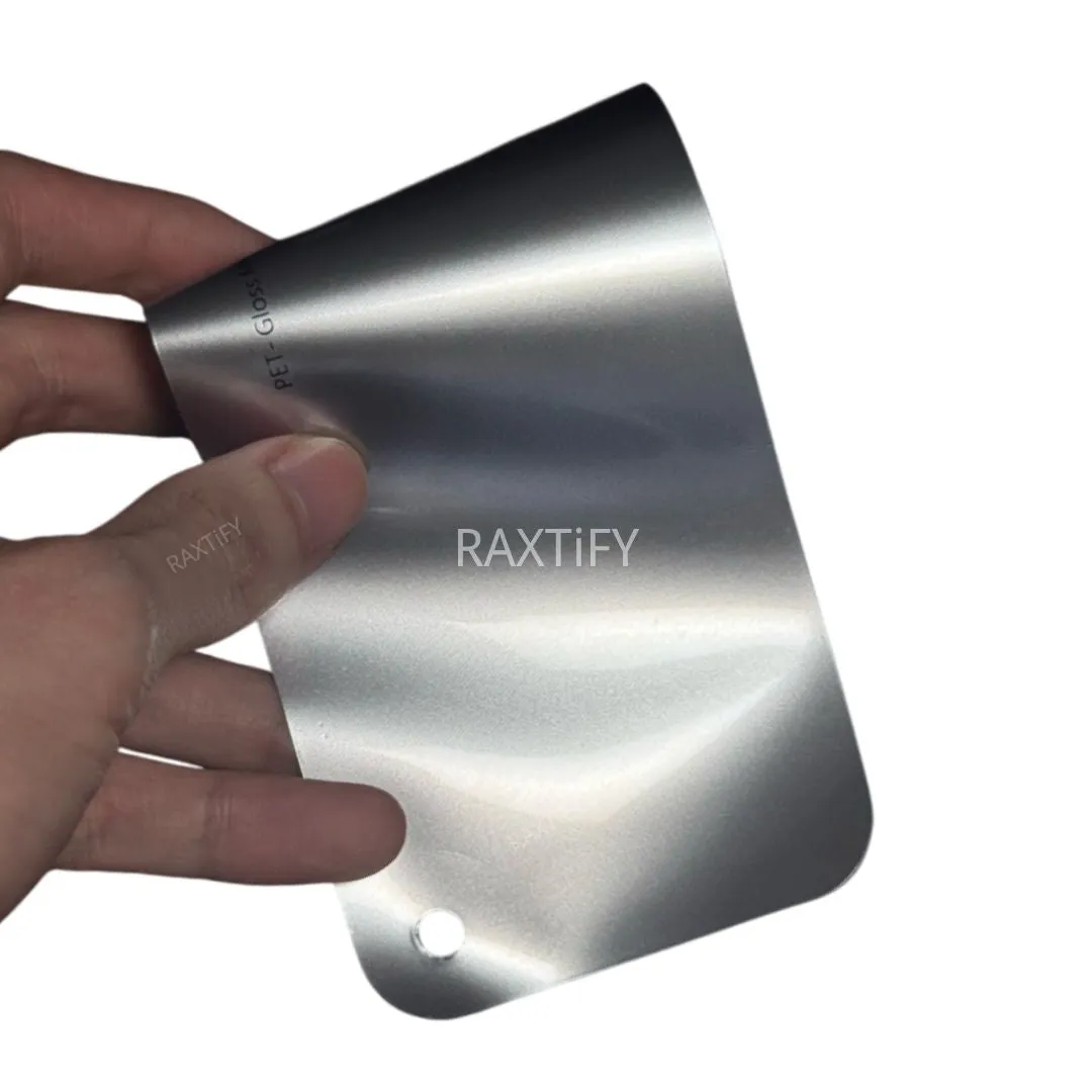 Gloss Metallic Liquid Chrome Silver Vinyl Wrap