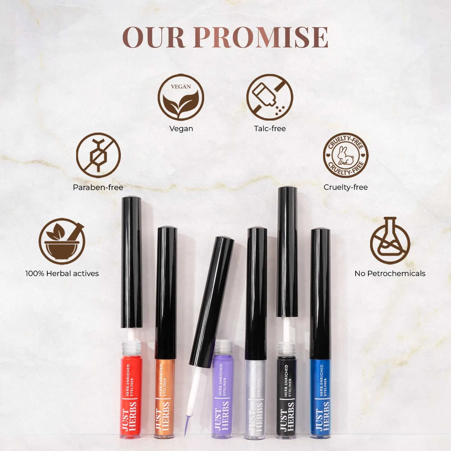 Golden Hour: Herb-Enriched Waterproof Eyeliner Organic with Jojoba Oil & Vitamin E