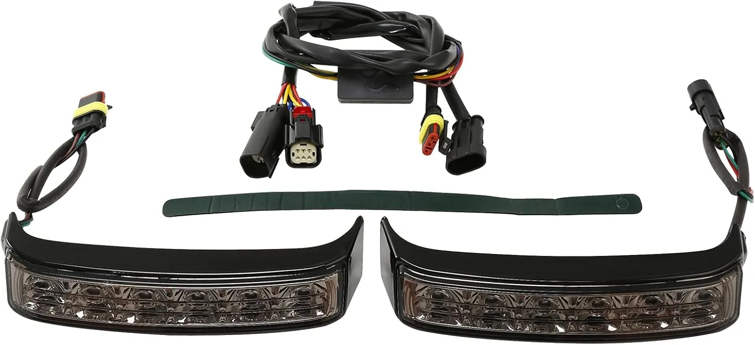Green-L Smoke Lens LED Saddlebag Bags Running Brake Turn Signal Light Fit for Harley Electra Glide Ultra Classic 2014-2024