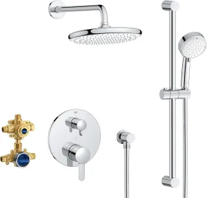 Grohe 29428000 Cosmopolitan Pressure Balance Rainshower Set, Starlight Chrome