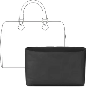 Handbag Organizer Insert for lv Speedy Bandoulière 30, Custom Fit Inside Premium Matte Black Lightweight WaterResistant Purse Insert with Cup Holder Accessories