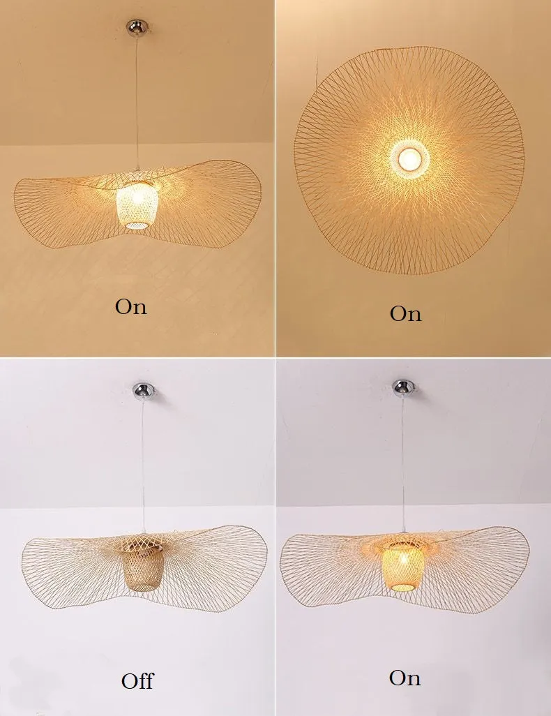 Handmade Natural Bamboo Rattan Pendant Light
