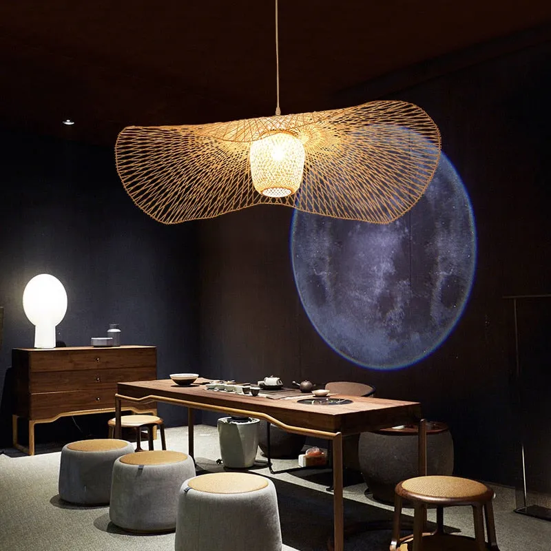 Handmade Natural Bamboo Rattan Pendant Light