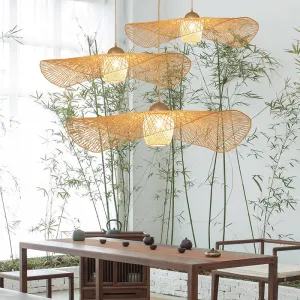 Handmade Natural Bamboo Rattan Pendant Light