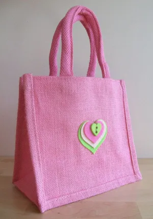 handmakers natural jute handbag 12"X12", pack of 10