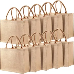 Handmakes Wholesale Jute bags ,Wedding Welcome Bags 14x12x5inch Pack of 20