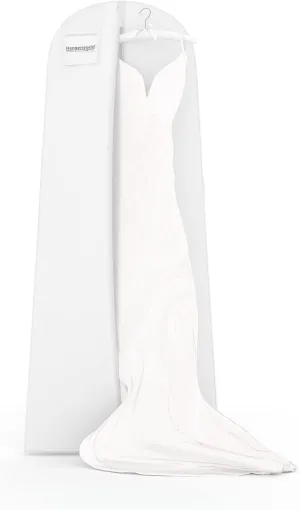 HANGERWORLD 72inch Breathable Wedding Gown Long Dress Hanging Garment Bag for Closet Storage (White)