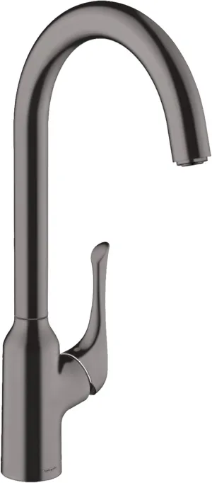 hansgrohe Allegro N Black Bar Kitchen Faucet, Bar Sink Faucet Single Hole, Faucet for Kitchen Sink, Brushed Black Chrome 71845341