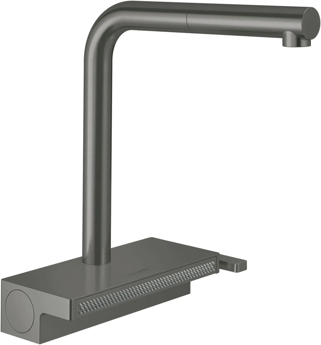 hansgrohe Aquno Select Black Single-Handle Kitchen Faucet, Kitchen Faucets with Pull Out Sprayer, Faucet for Kitchen Sink, Magnetic Docking Spray Head, Brushed Black Chrome 73836341