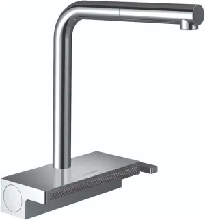 hansgrohe Aquno Select Chrome Single-Handle Kitchen Faucet, Kitchen Faucets with Pull Out Sprayer, Faucet for Kitchen Sink, Magnetic Docking Spray Head, Chrome 73836001
