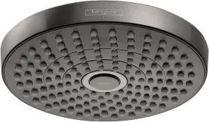 hansgrohe Croma Select S 7-inch ShowerheadLow Flow Modern 2-Spray Rain, IntenseRain Water Saving with QuickClean in Brushed Black Chrome, 04388340 Showerhead