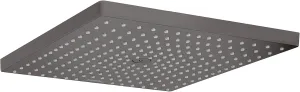 hansgrohe Raindance E 12-inch ShowerheadLow Flow Modern 1-Spray Rain Water Saving with QuickClean in Brushed Black Chrome, 26240341 Showerhead, 1.8 GPM