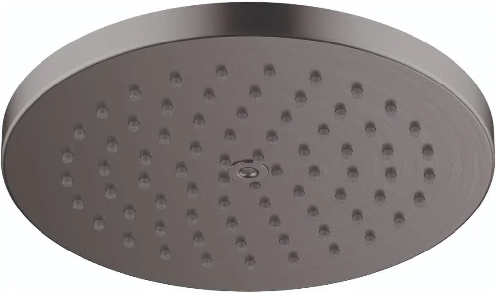 hansgrohe Raindance S 7-inch ShowerheadLow Flow Modern 1-Spray PowderRain Water Saving with QuickClean in Brushed Black Chrome, 27629341 Showerhead
