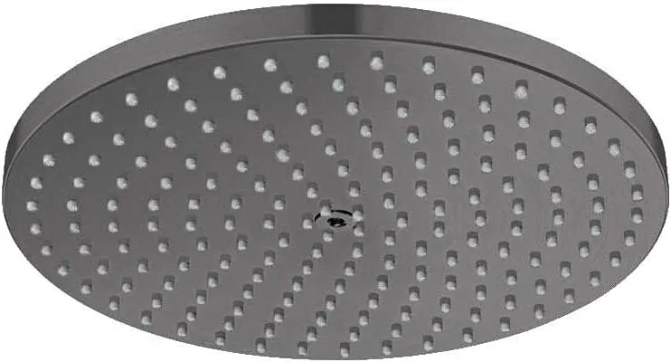 hansgrohe Raindance S 9-inch ShowerheadUpgrade Modern 1-Spray PowderRain Easy Clean with QuickClean in Brushed Black Chrome, 27624341 Showerhead