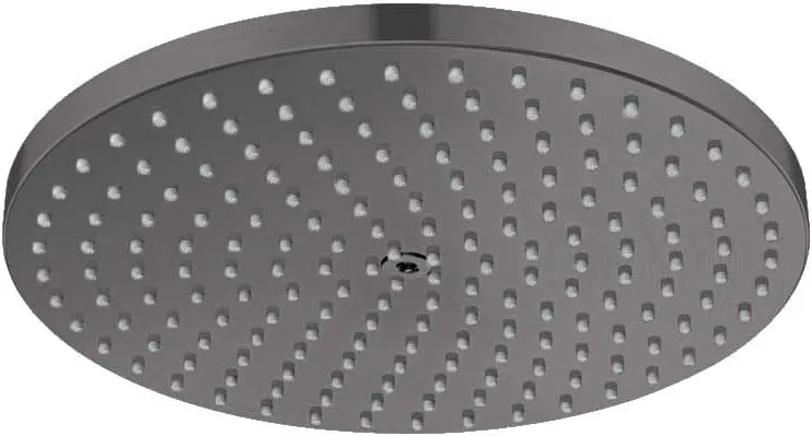 hansgrohe Raindance S 9-inch ShowerheadUpgrade Modern 1-Spray PowderRain Easy Clean with QuickClean in Brushed Black Chrome, 27624341 Showerhead