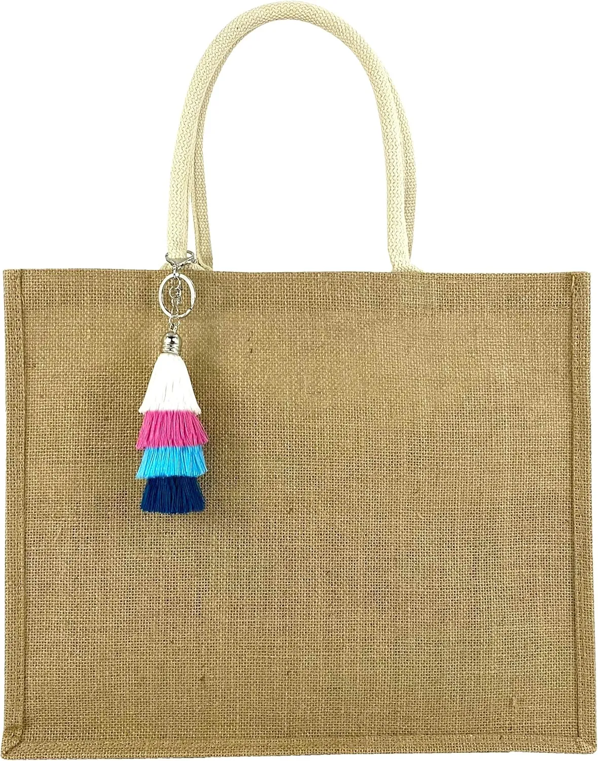 Hibala Woven Large Beach Bag Straw Beach Tote Handmade Weaving Shoulder Tassel Bag Handbag
