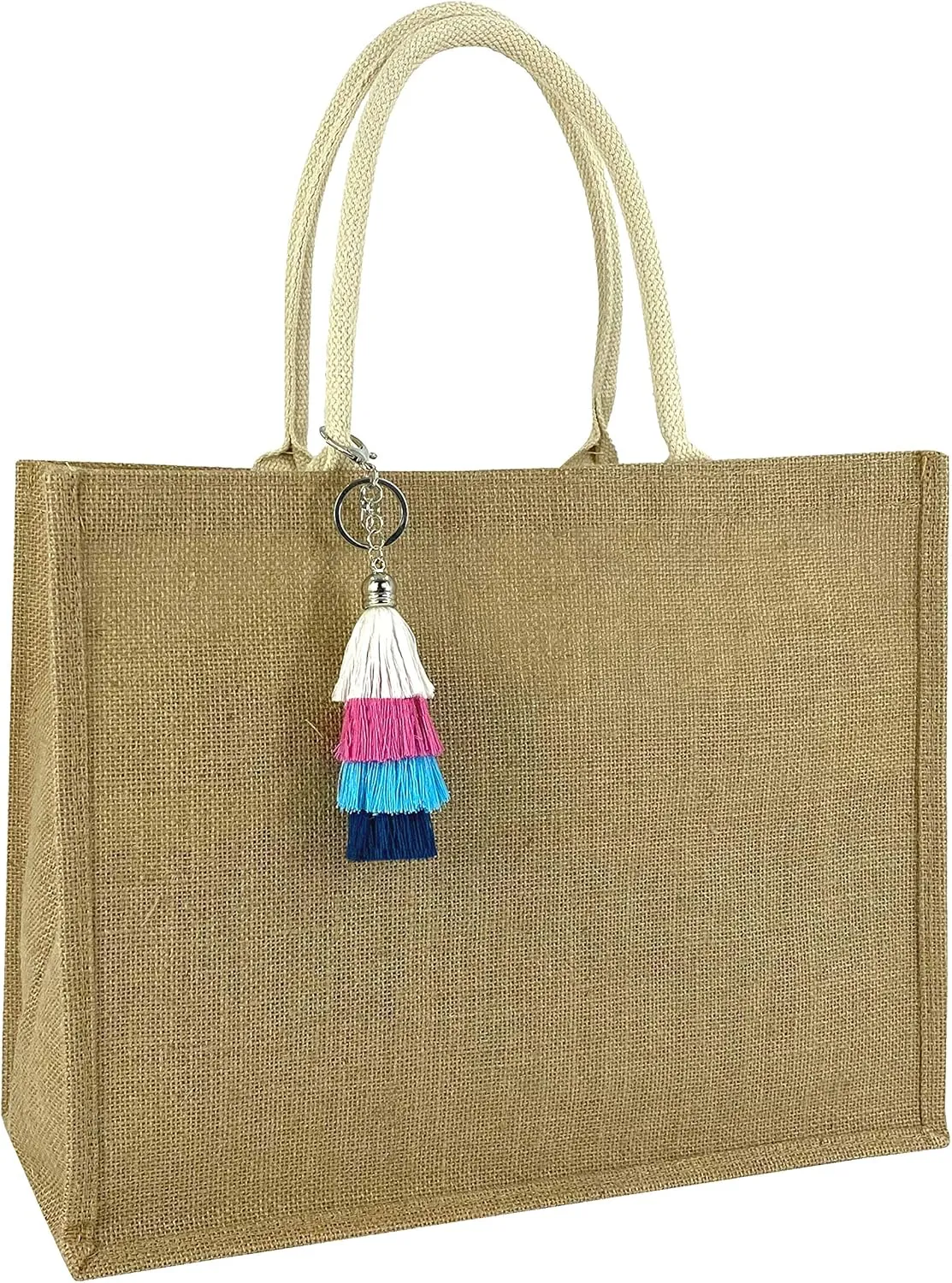 Hibala Woven Large Beach Bag Straw Beach Tote Handmade Weaving Shoulder Tassel Bag Handbag