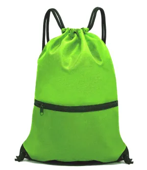 HOLYLUCK Drawstring Backpack Bag Sport Gym Sackpack Green HLC001