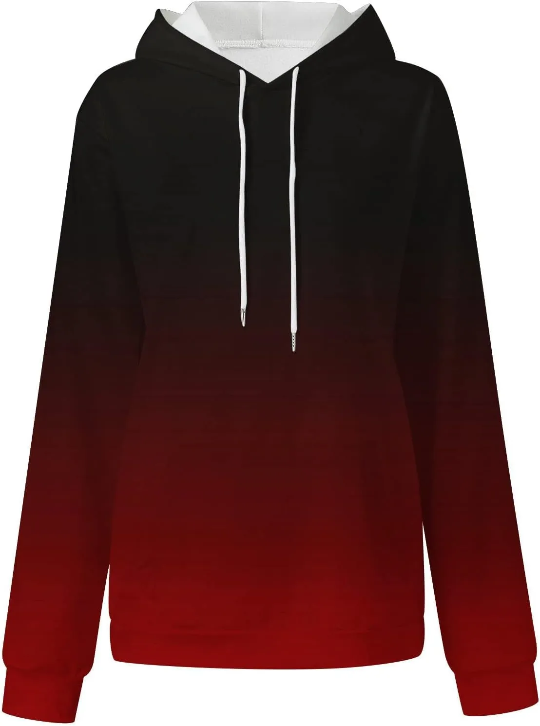 Hoodies for Women Drawstring Pullover Multicolor Hoodie Casual Long Sleeve Oversized Sweatshirts with Pockets