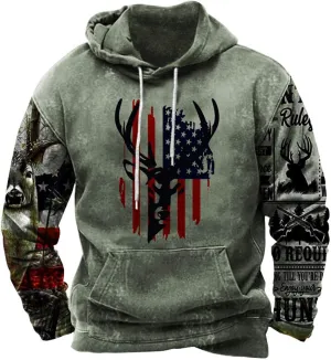 Hoodies Graphic for Men 2023 Drawstring Long Sleeve Western Aztec Ethnic Hooded Sweatshirts Ethnic Print Pullover