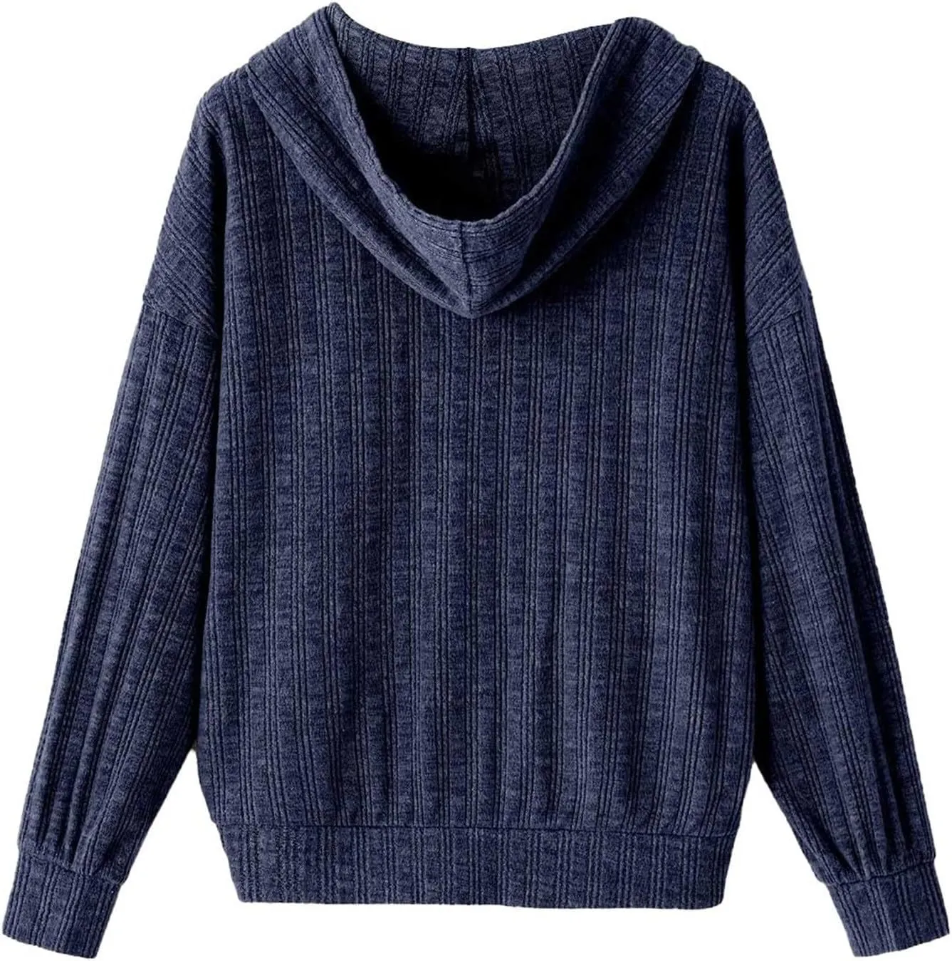 Hoodies Pullover Tops for Women Fashion Drawstring Long Sleeve Sweatshirt with Pockets Casual Solid Color Sweatshirts