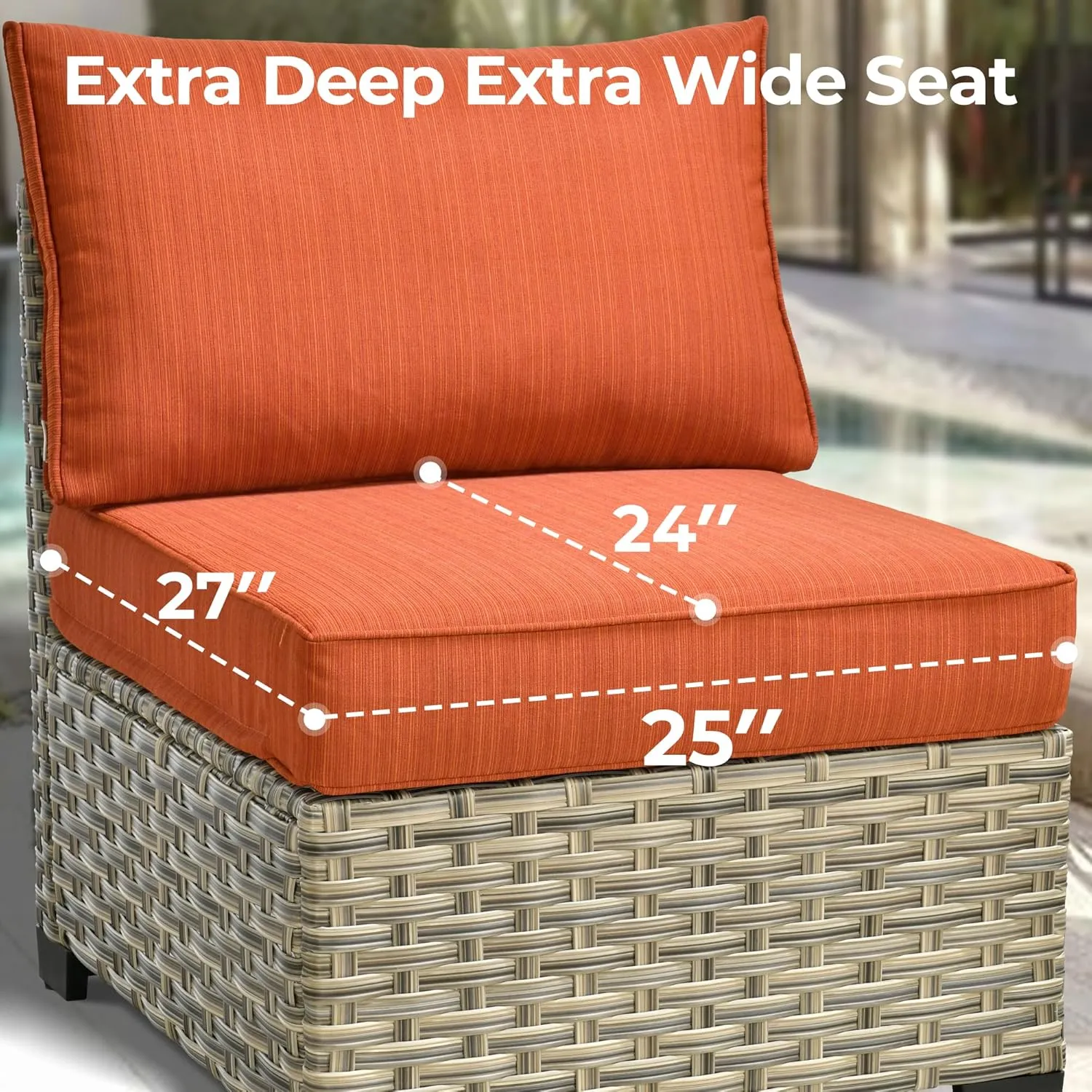 HOOOWOOO Outdoor Sectional Patio Furniture Set with Fire Pit Table,15 Pieces Wicker Conversation Sets L Shaped Couch,Extra Deep Out Door Sofa Outside Furniture with Swivel Chairs Ottomans,Brick Red