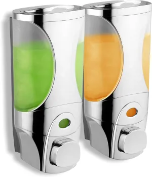 HotelSpa Curves Luxury Soap/Shampoo/Lotion Modular-Design Shower Dispenser System (Pack of 2)