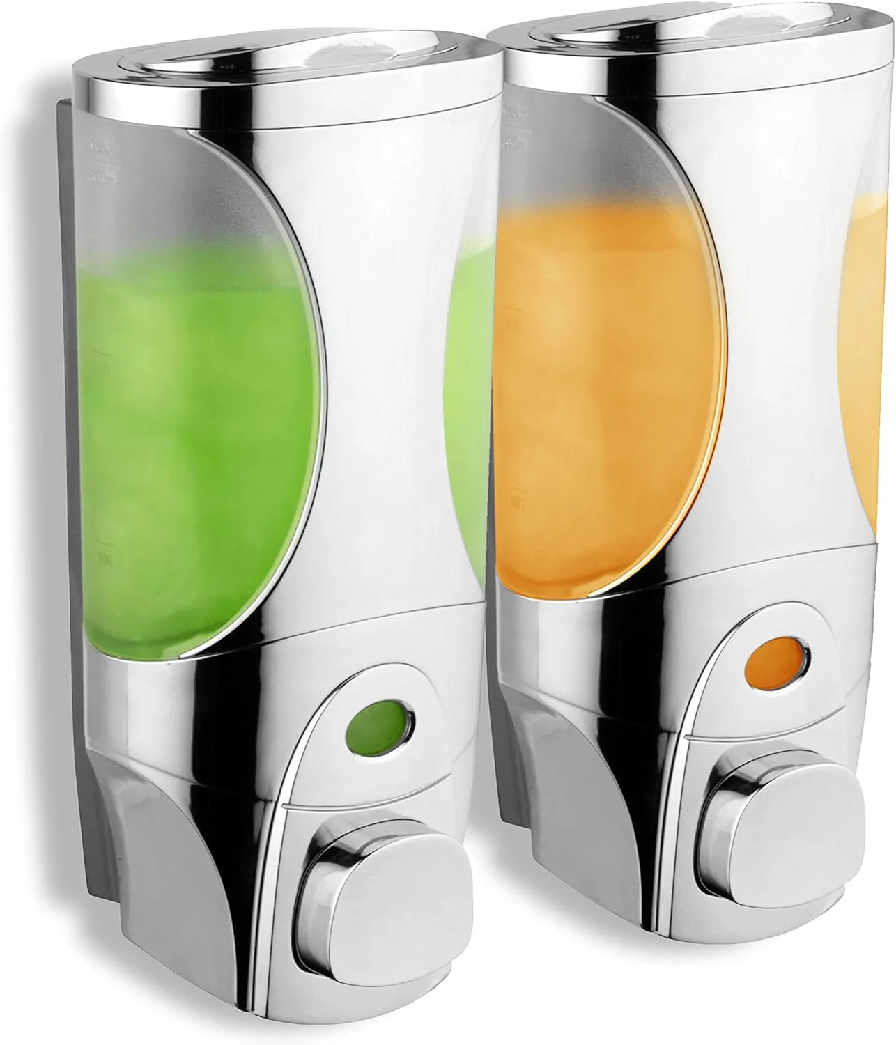 HotelSpa Curves Luxury Soap/Shampoo/Lotion Modular-Design Shower Dispenser System (Pack of 2)