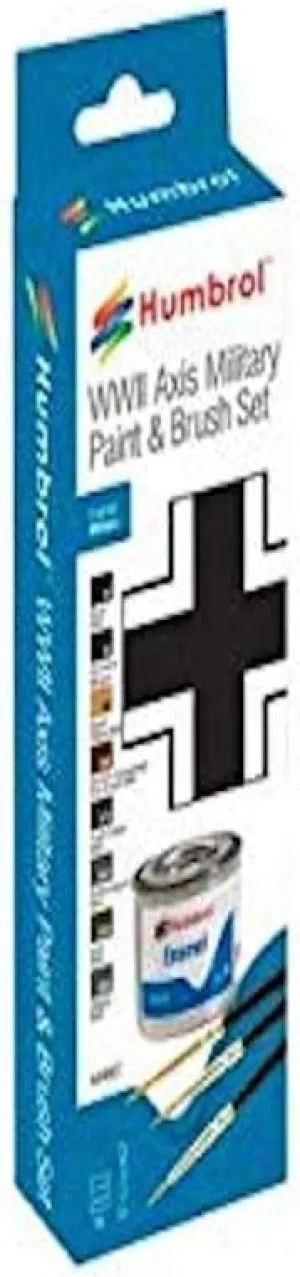 Humbrol AA9067 Enamel Paint and Brush WWII Axis Military Colours