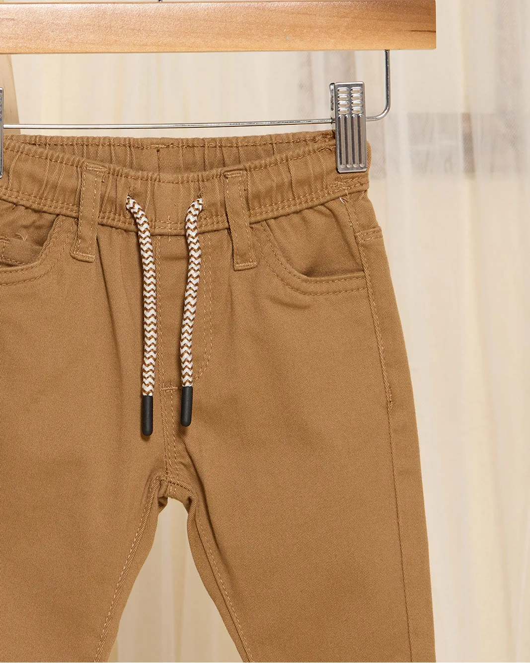 Infant Boys Rust Pull On Chino Pants With Drawcord