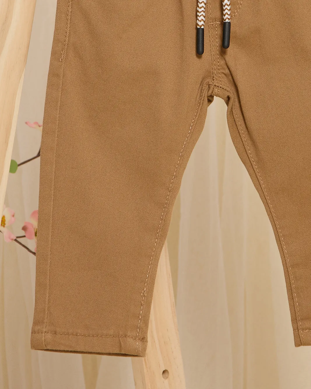 Infant Boys Rust Pull On Chino Pants With Drawcord